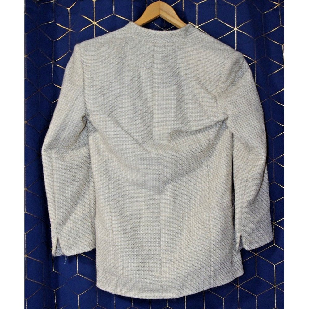Vintage Salvatore Ferragamo Tweed and Silk Blazer Italy size 10 EUC - Picture 2 of 5
